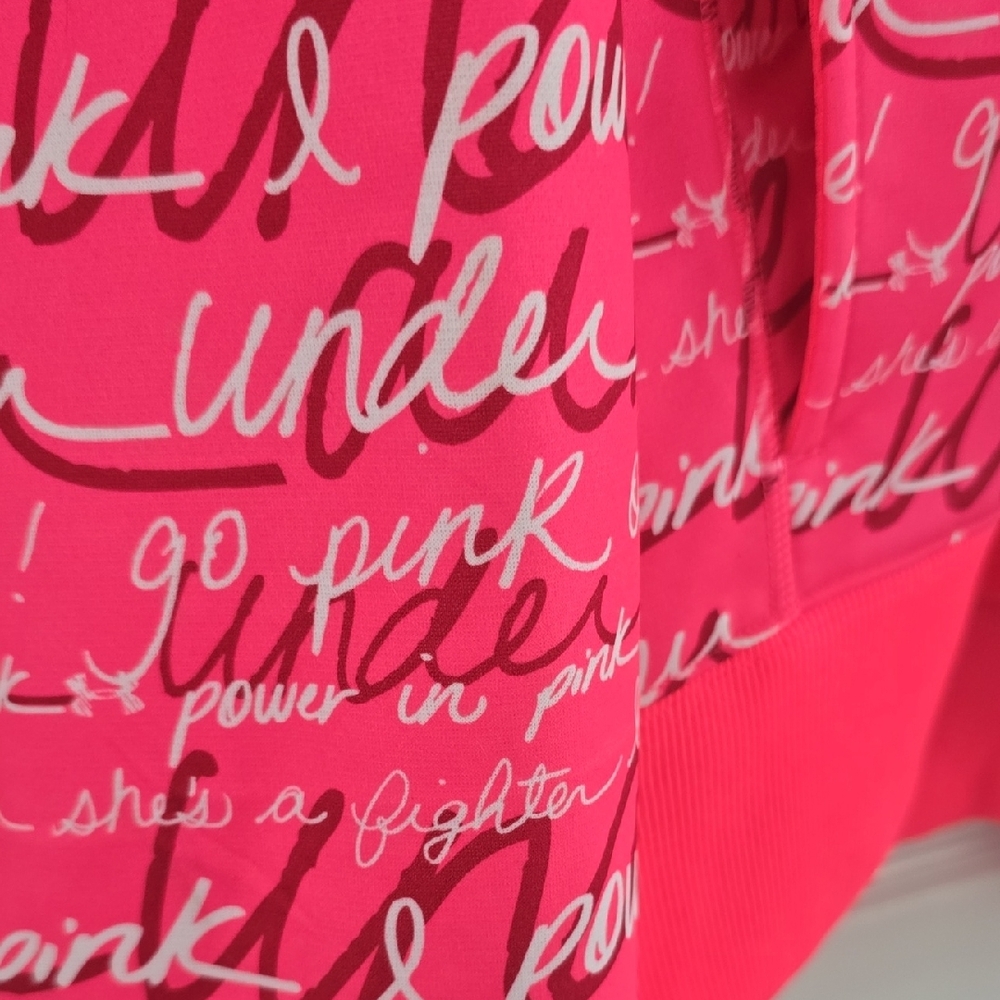 Under Armour Pink Script Print Pullover Sweater - image 5